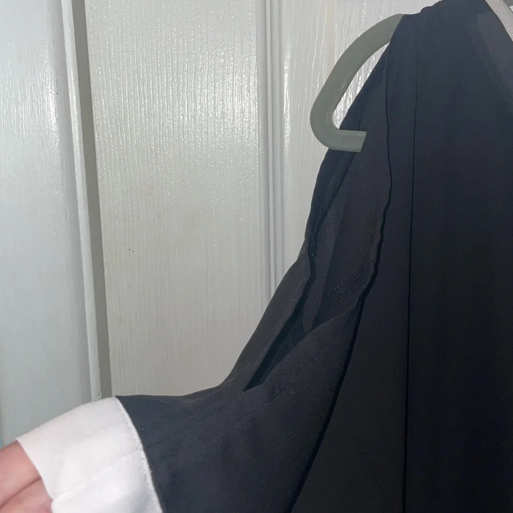 BCX Black and White Poncho Top - Picture 3 of 5